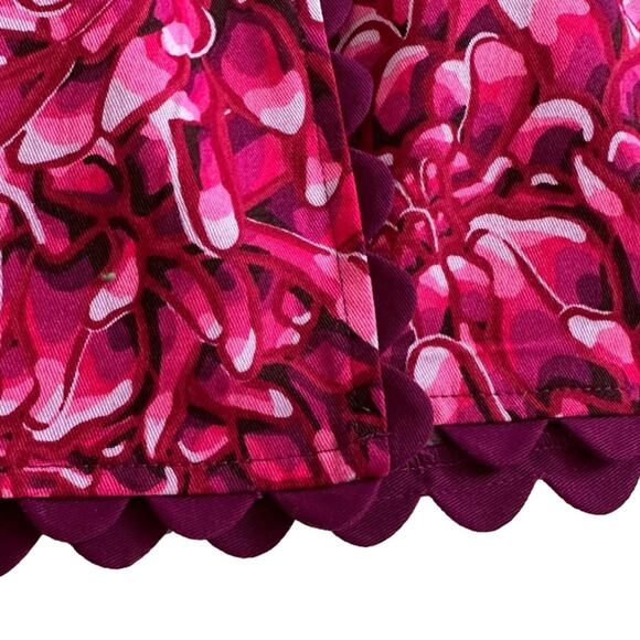 Kika Vargas X Target Skirt Pink Mum Floral Scalloped Edges Pockets Mini Size 8 - Picture 10 of 12